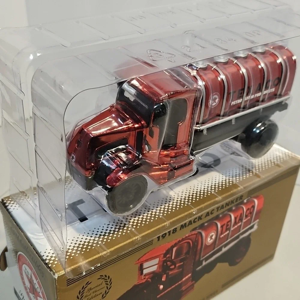 TEXACO 1918 MACK AC TANKER DELIVERY TRUCK RED CHROME EDITION - #24 in Series